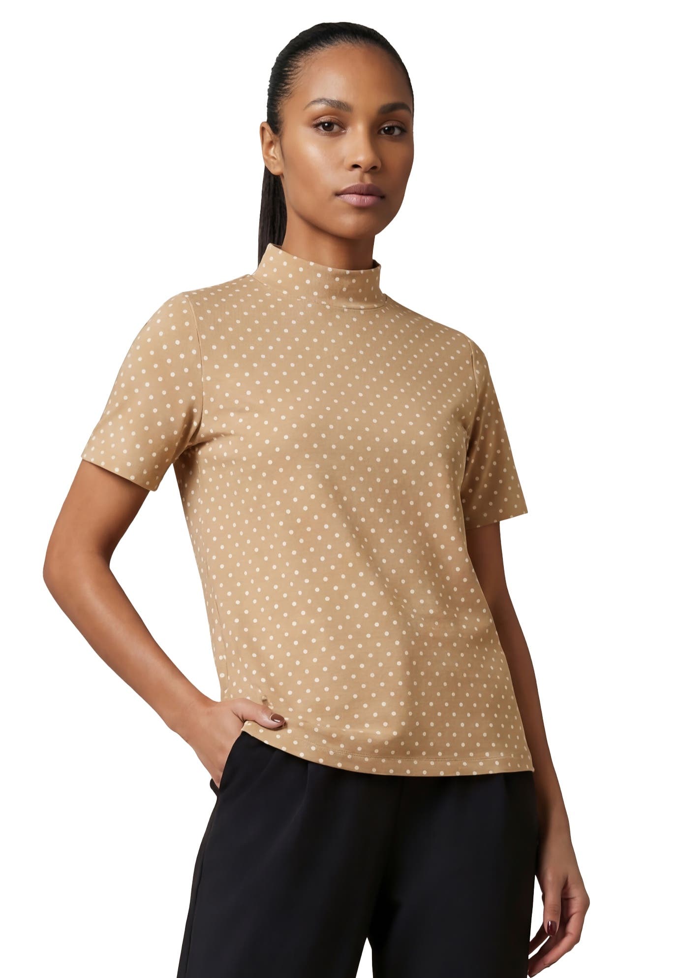 NEW KHAKI IVORY DOT