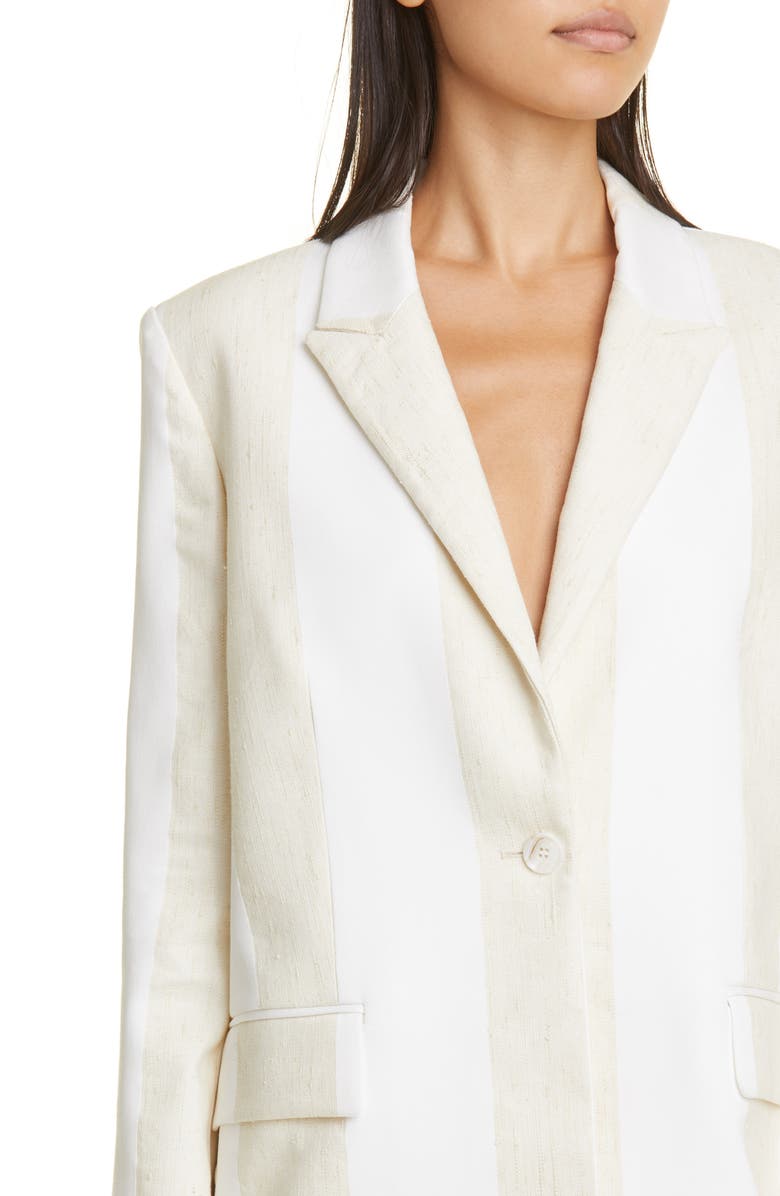 PARTOW Leo Colorblock Cotton & Linen Blazer, Alternate, color,