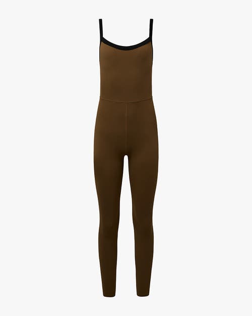 Weworewhat Active Contrast Strap Unitard Jumpsuit In Kangaroo/black