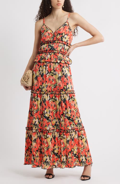 Chelsea28 Ruffle Plissé Maxi Sundress