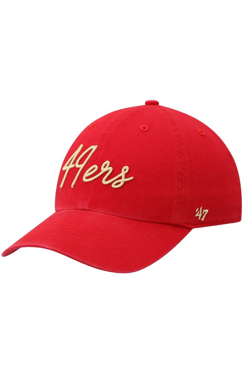 '47 Women's '47 Scarlet San Francisco 49ers Logo Vocal Clean Up Adjustable Hat, Main, color, 