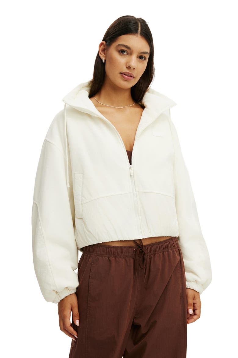 Women's Active Polar Fleece Padded Jacket, Main, color, Cloud Dancer