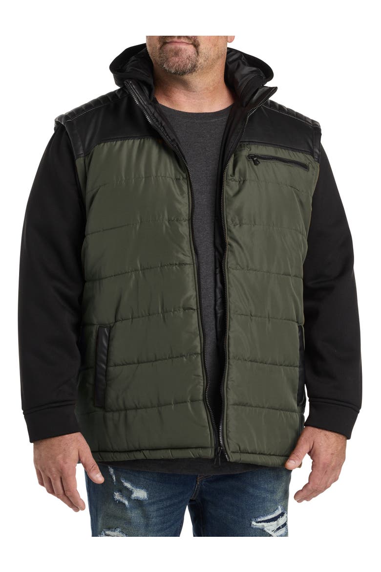 Big & Tall Vest Jacket, Alternate, color, OLIVE