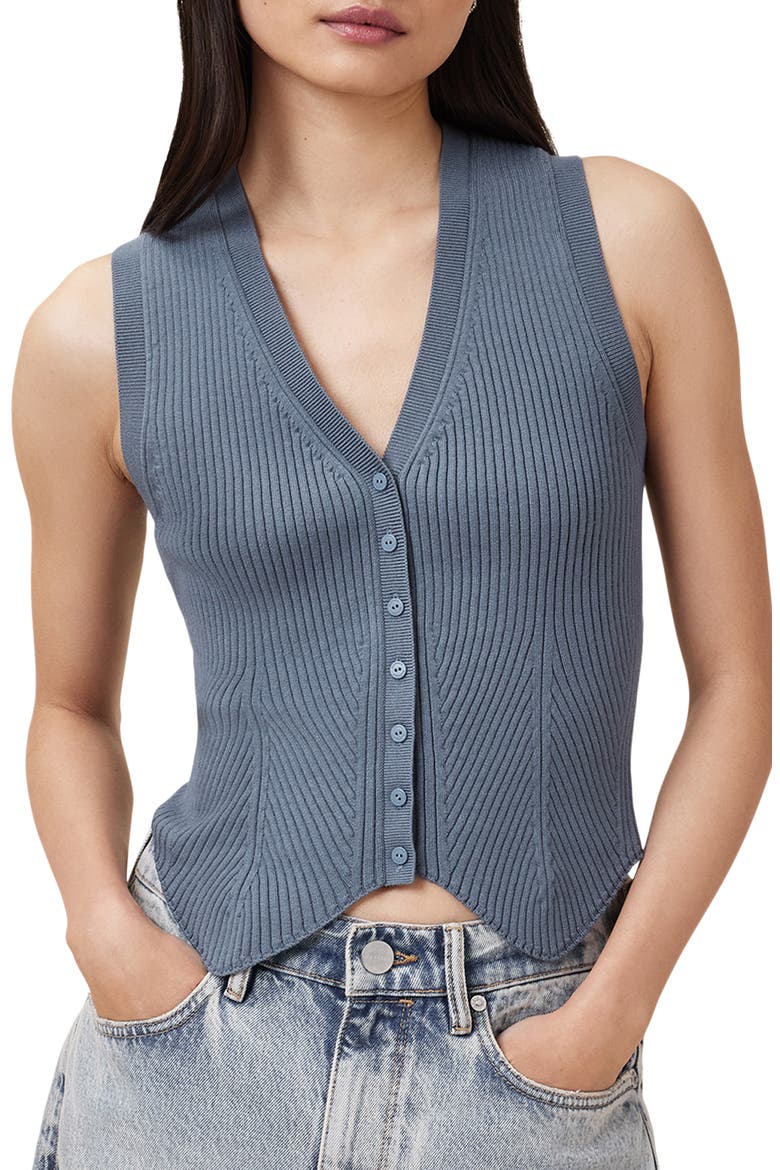 Cruz Rib Vest, Alternate, color, FLINT GREY