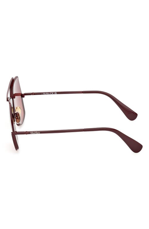 Shop Max Mara Elsa Petite 58mm Gradient Pilot Sunglasses In Bordeaux/gradient Brown