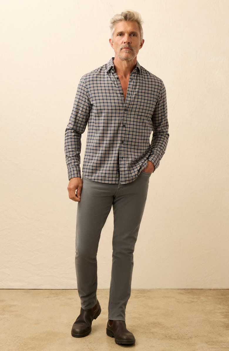 Faherty Movement Brushed Button-Up Shirt, Alternate, color, Lighthouse Point Plaid