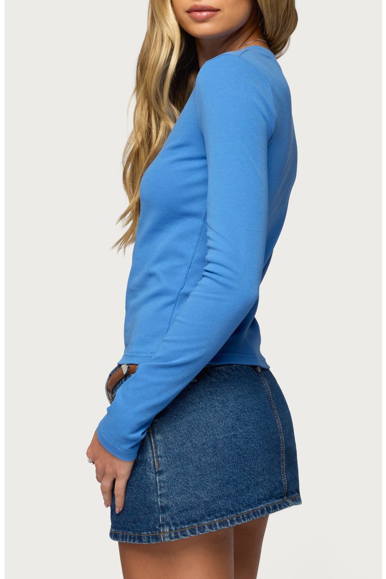 Kiyan Long Sleeve Top, Alternate, color, BLUE