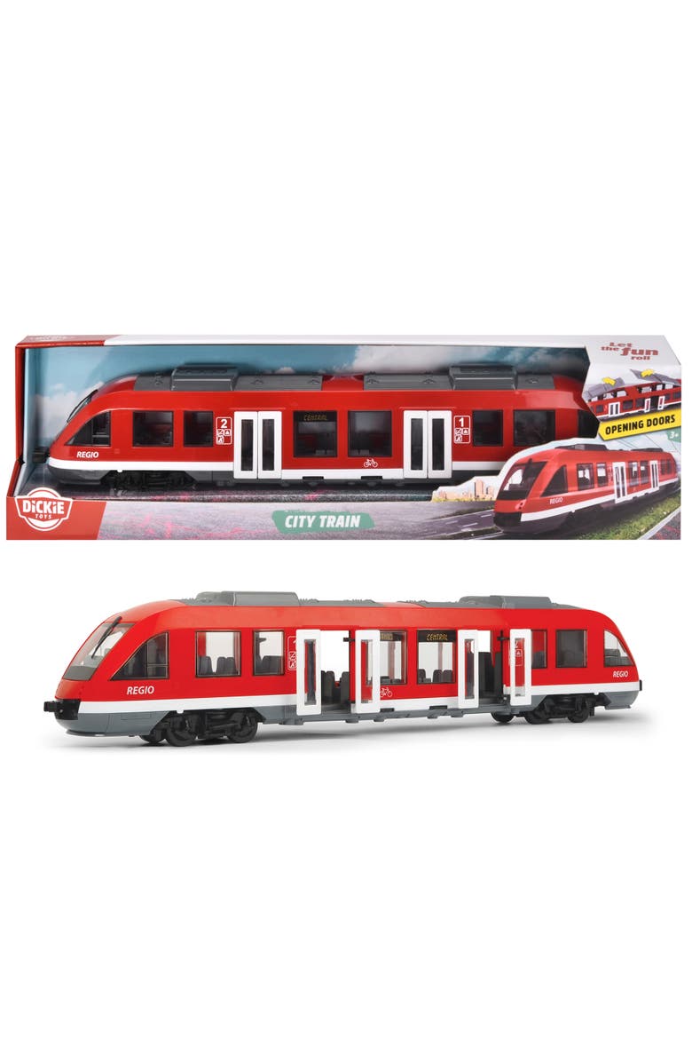 Dickie Toys City Train Red & White Trackless Train Vehicle Toy, Alternate, color, Multicolored