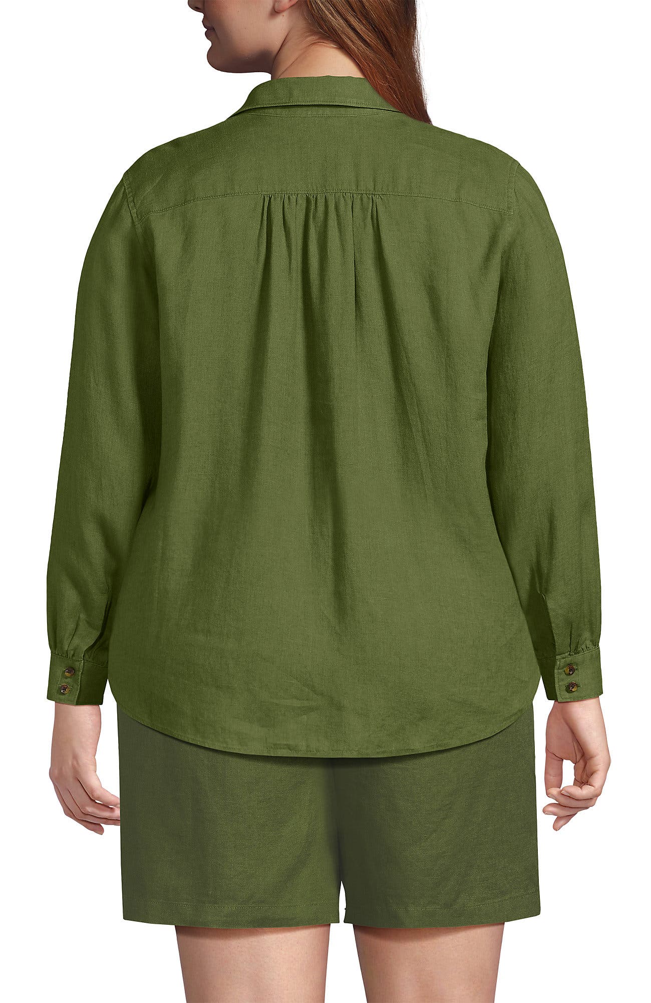 Linen Long Sleeve Feminine Shirt - image 4