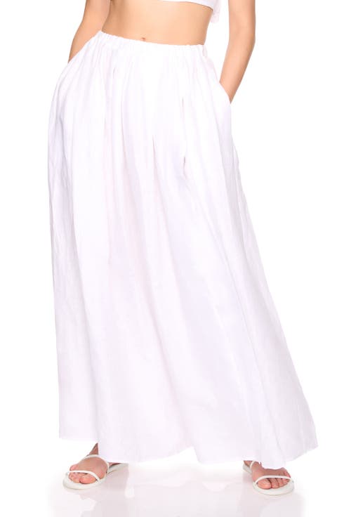 Wrap Linen Maxi Skirt