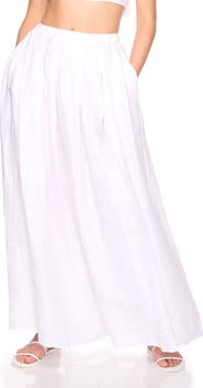 Susana Monaco Wrap Linen Maxi Skirt