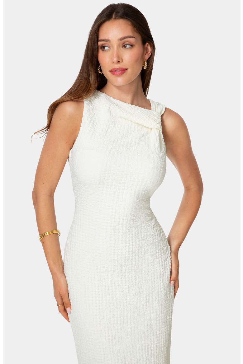 Twist Neck Sleeveless Body-Con Dress, Alternate, color, IVORY