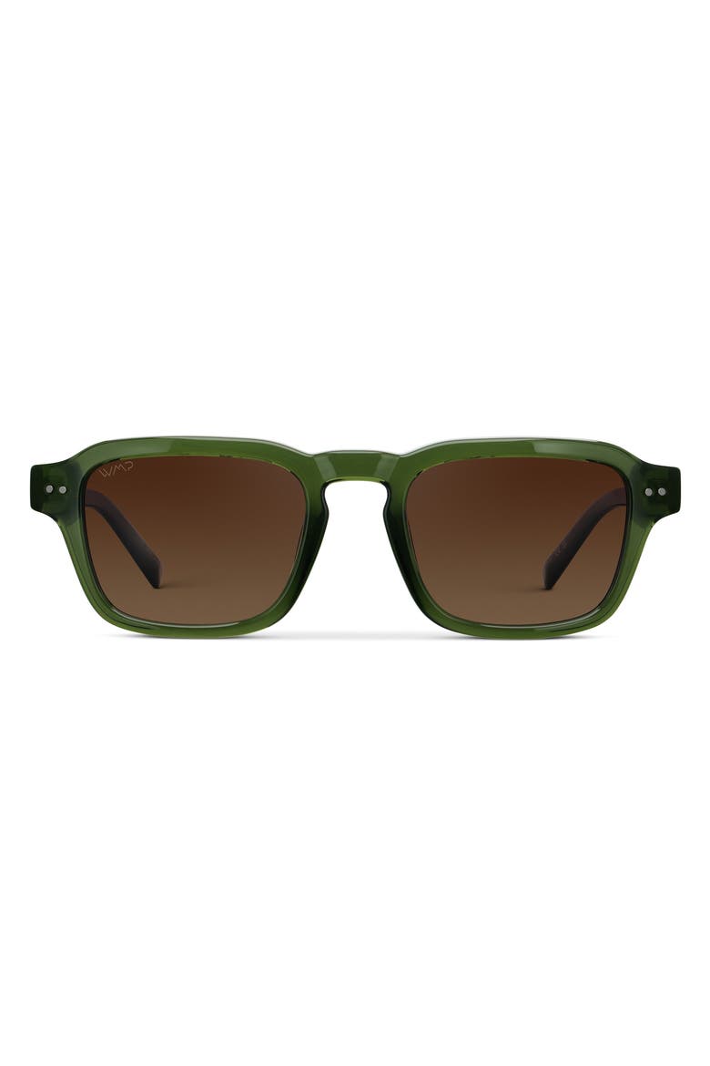 Morris - 49mm Rectangular Polarized Sunglasses, Main, color, Jade Green