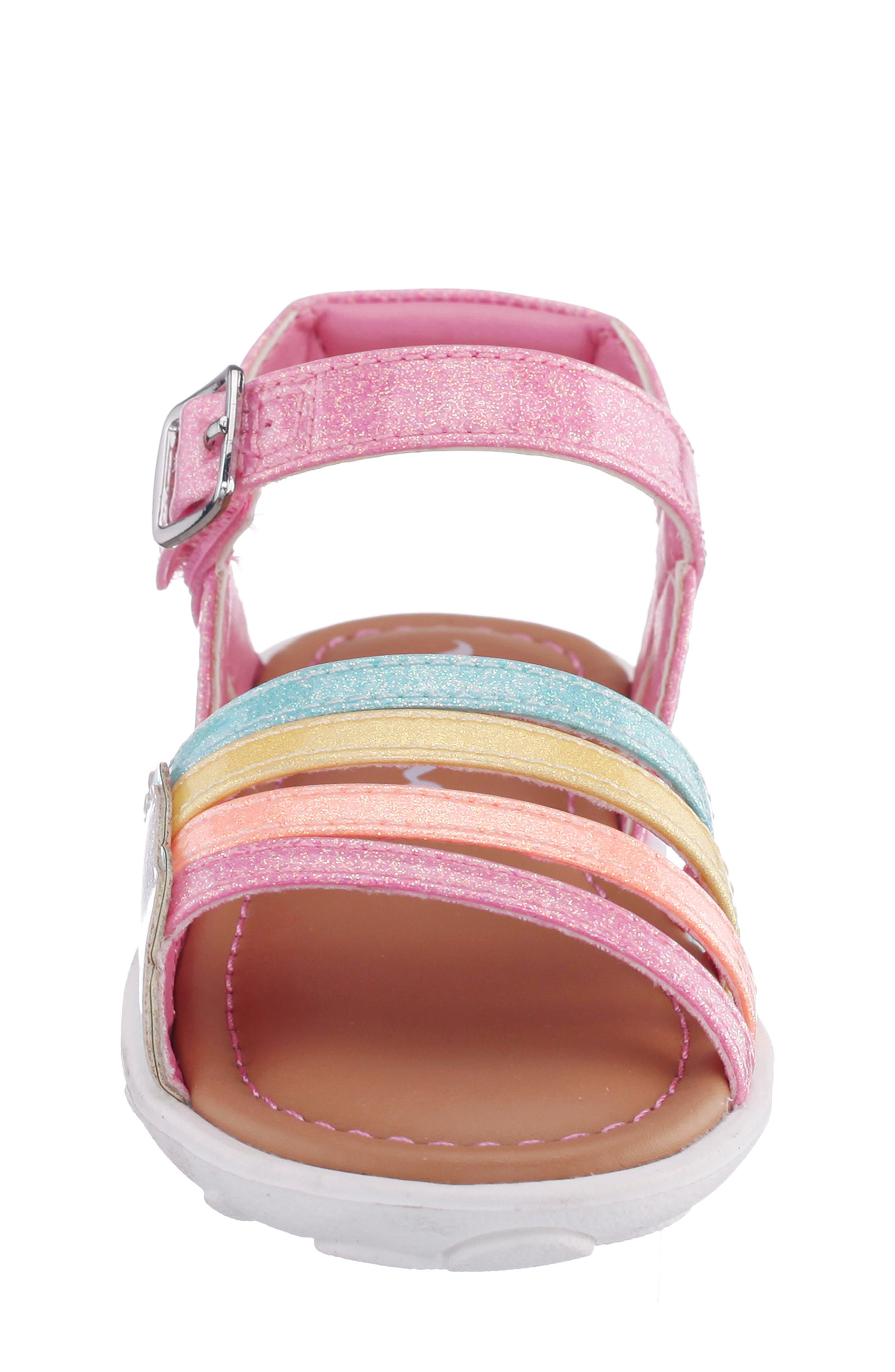 Nina Kids' Bravo Sandal, Alternate, color, Pink Coated Glitter