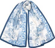Elizabetta Toile - Long Silk Scarf for Women