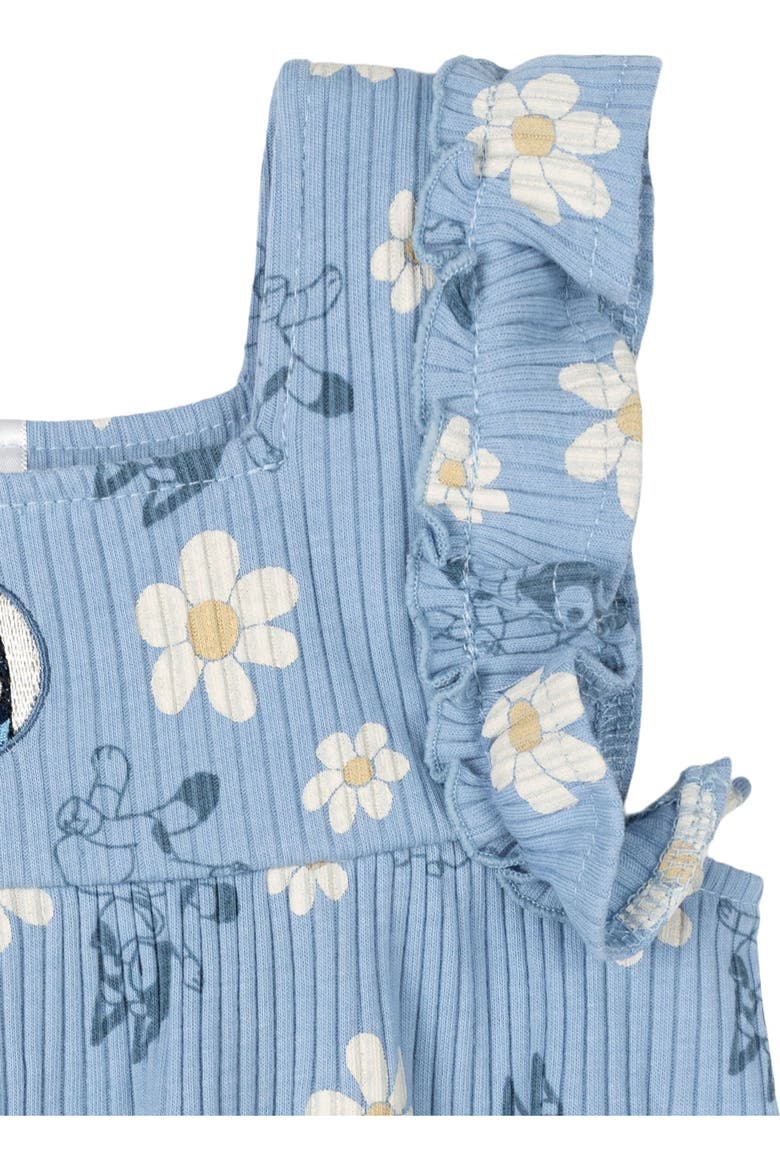 Ribbed Sleeveless Top and Wide Leg Pants Set, Alternate, color, Bluey Daisy Blue