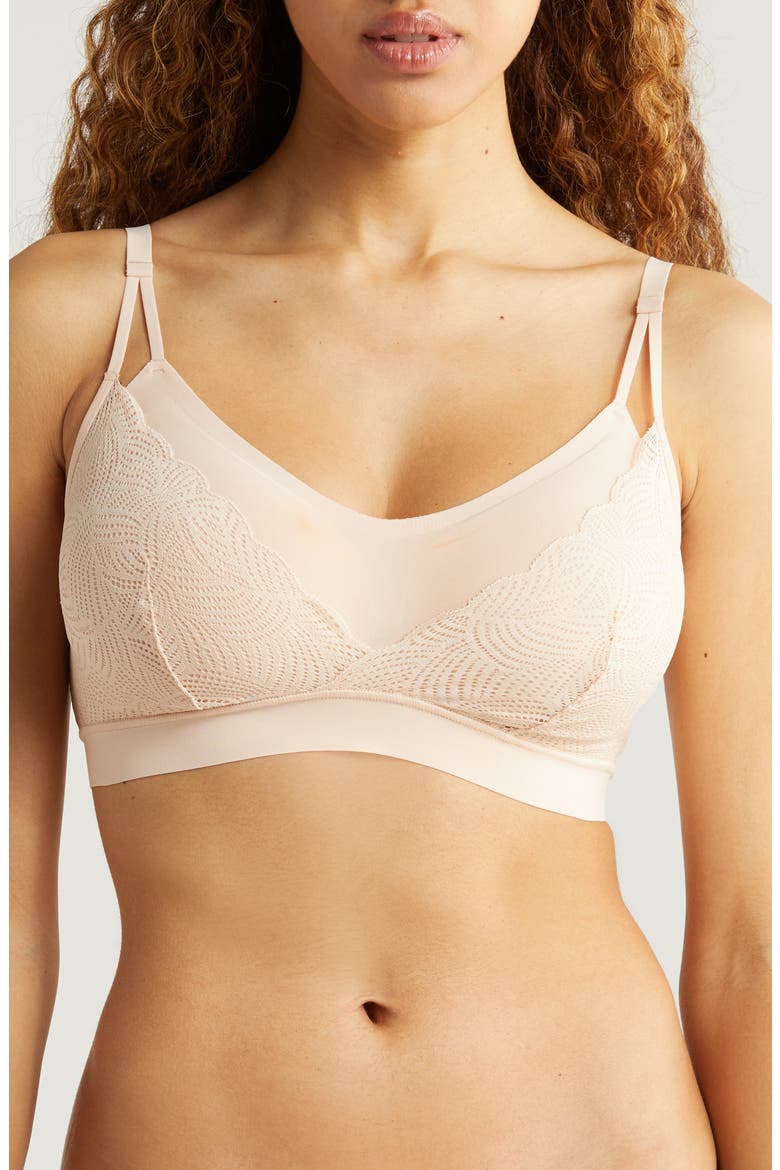 Soft Stretch Lace Bralette, Main, color, NUDE BLUSH-1N