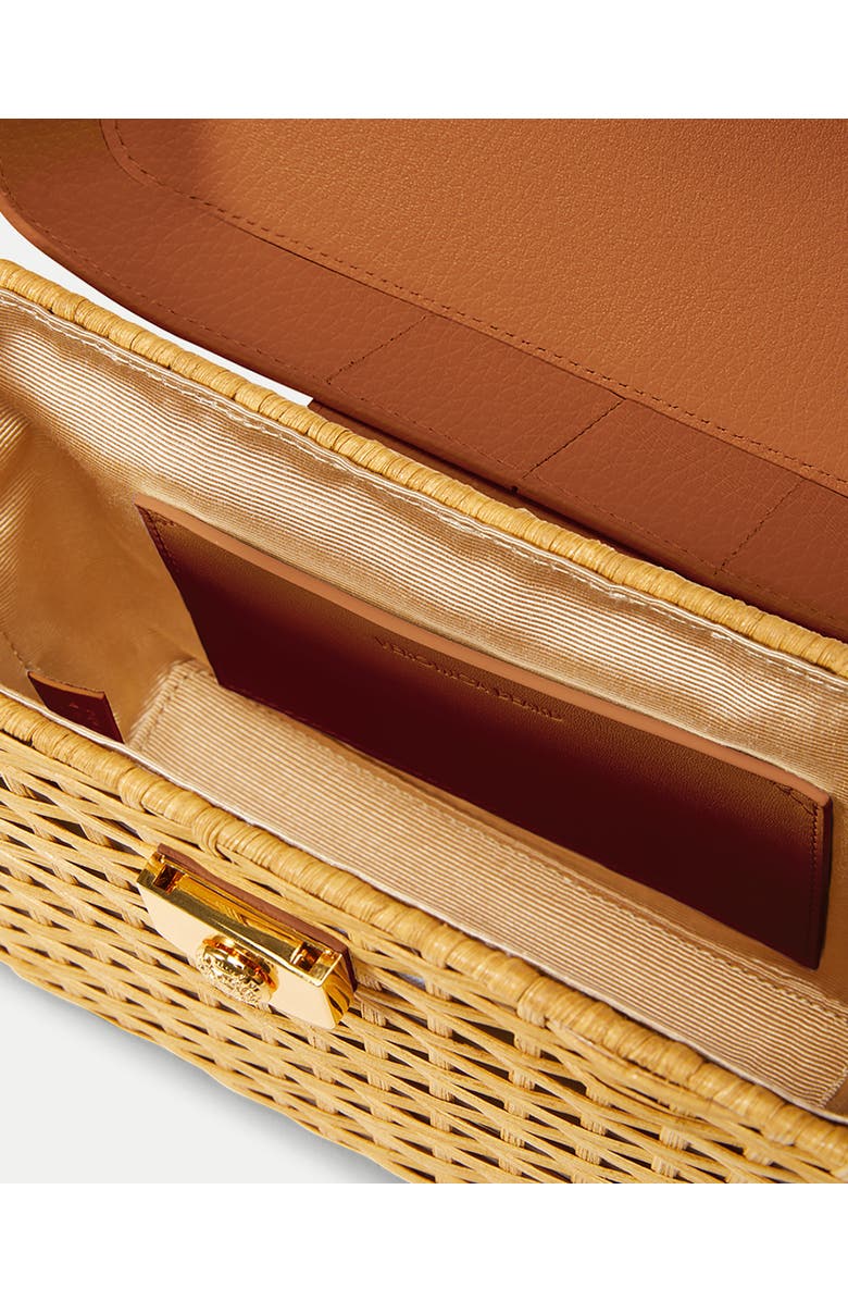 Veronica Beard Lock Rattan Box Bag, Alternate, color, Natural Wicker/ Hazelwood