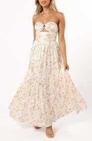 Petal & Pup Sarai Floral Strapless Maxi Dress