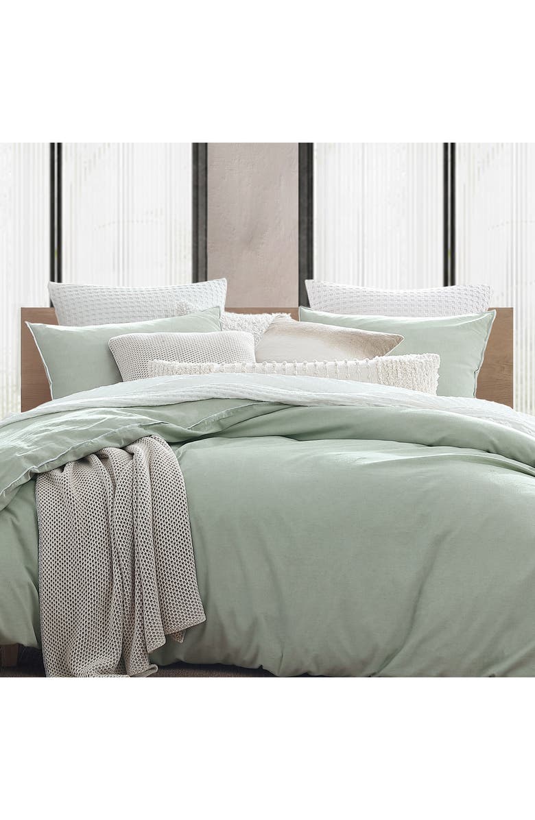 DKNY Pure Waffle Euro Sham, Alternate, color, White