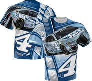 STEWART-HAAS RACING Men's Stewart-Haas Racing Team Collection White Kevin Harvick Busch Light Sublimated Dynamic Total Print T-Shirt