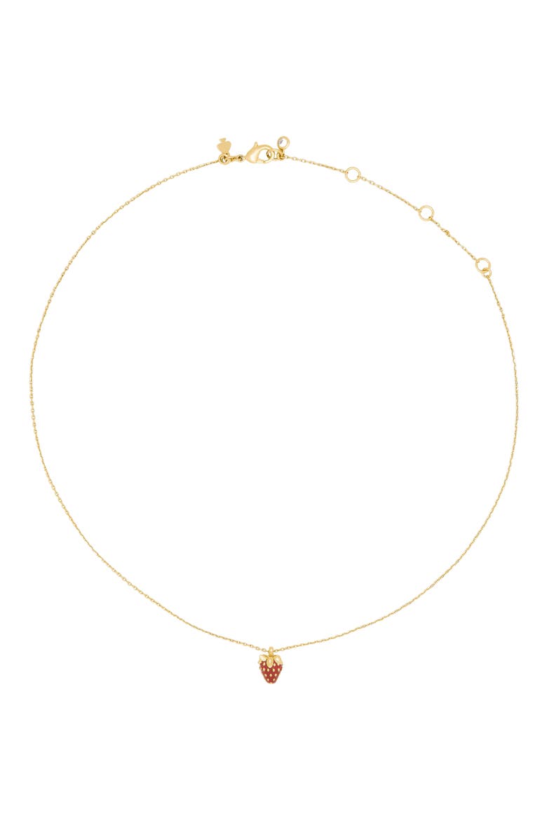 you make me berry happy pendant necklace, Alternate, color, RED.