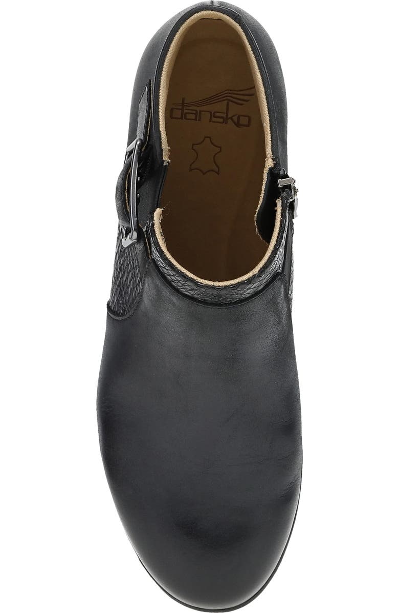 Dansko Carolyn Bootie, Alternate, color, Black Burnished Calf