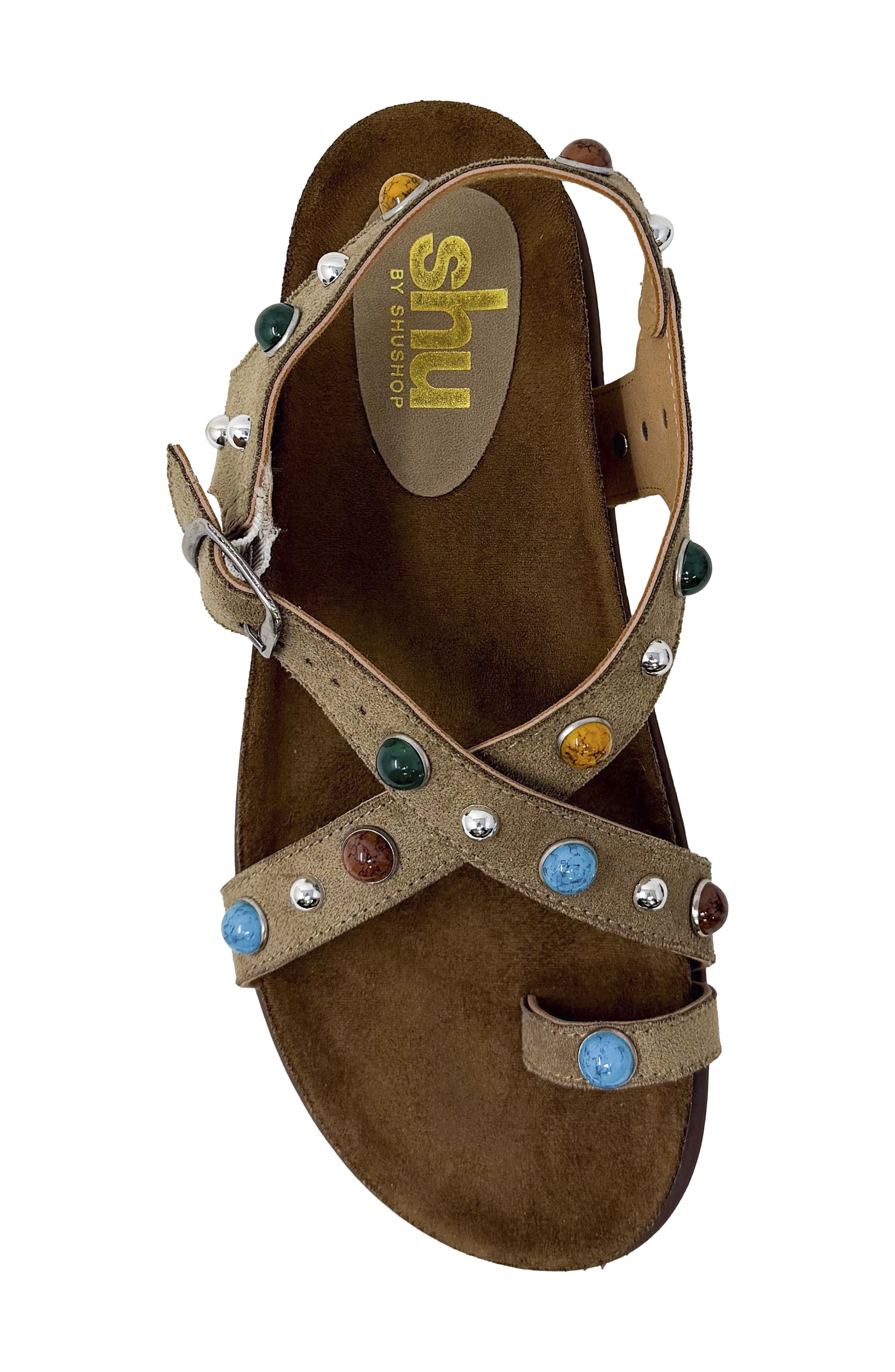 Becky Studded Sandal, Alternate, color, TAUPE