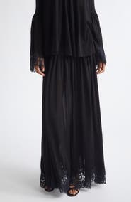 Zimmermann Valiant High Waist Lace Trim Maxi Skirt