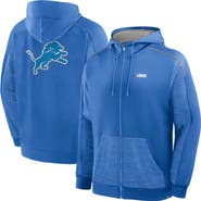 FANATICS Men's Fanatics Blue Detroit Lions Checkdown Pass Full-Zip Hoodie