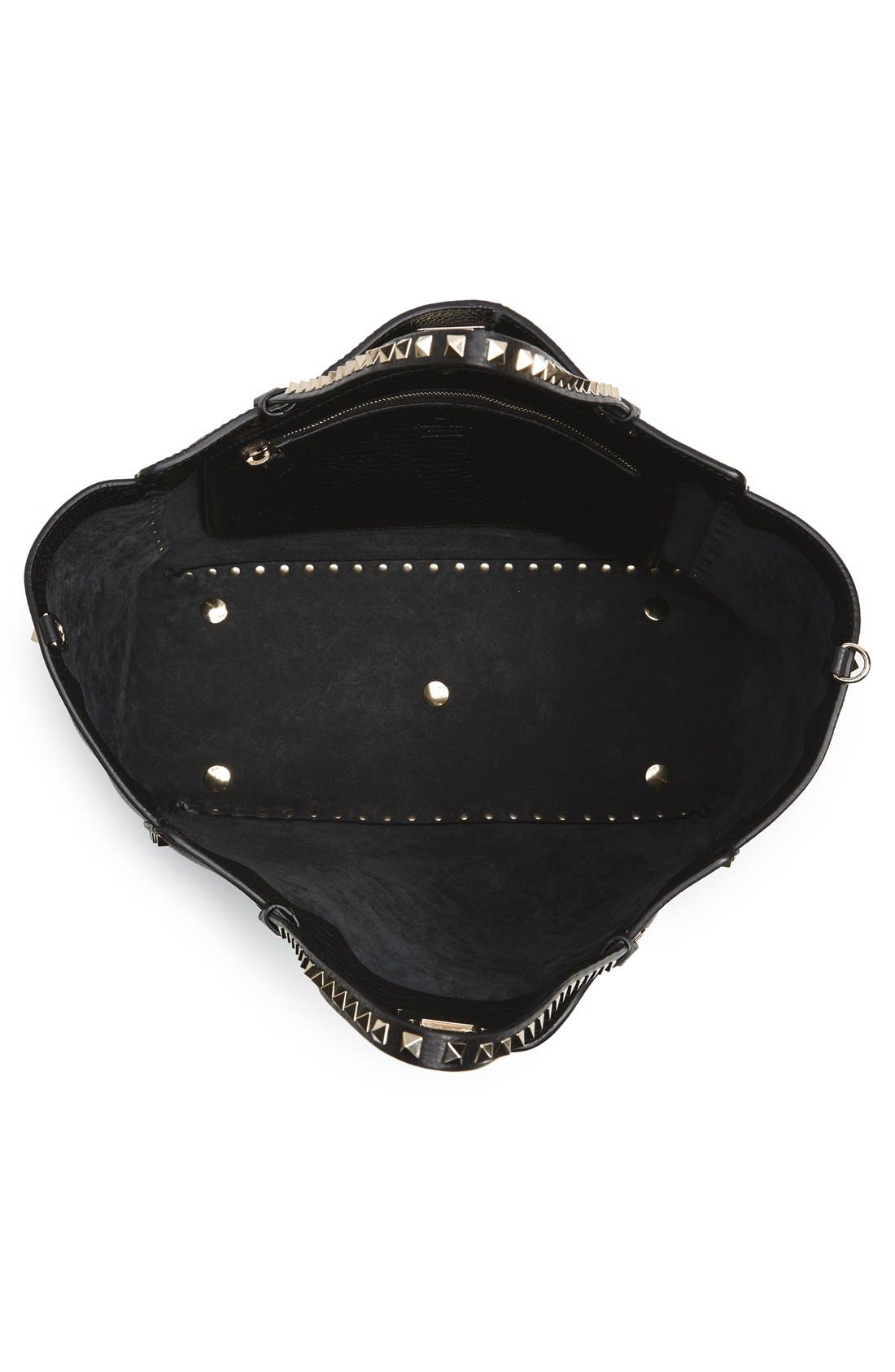 Valentino Garavani Rockstud Grained Calfskin Leather Tote, Alternate, color, 