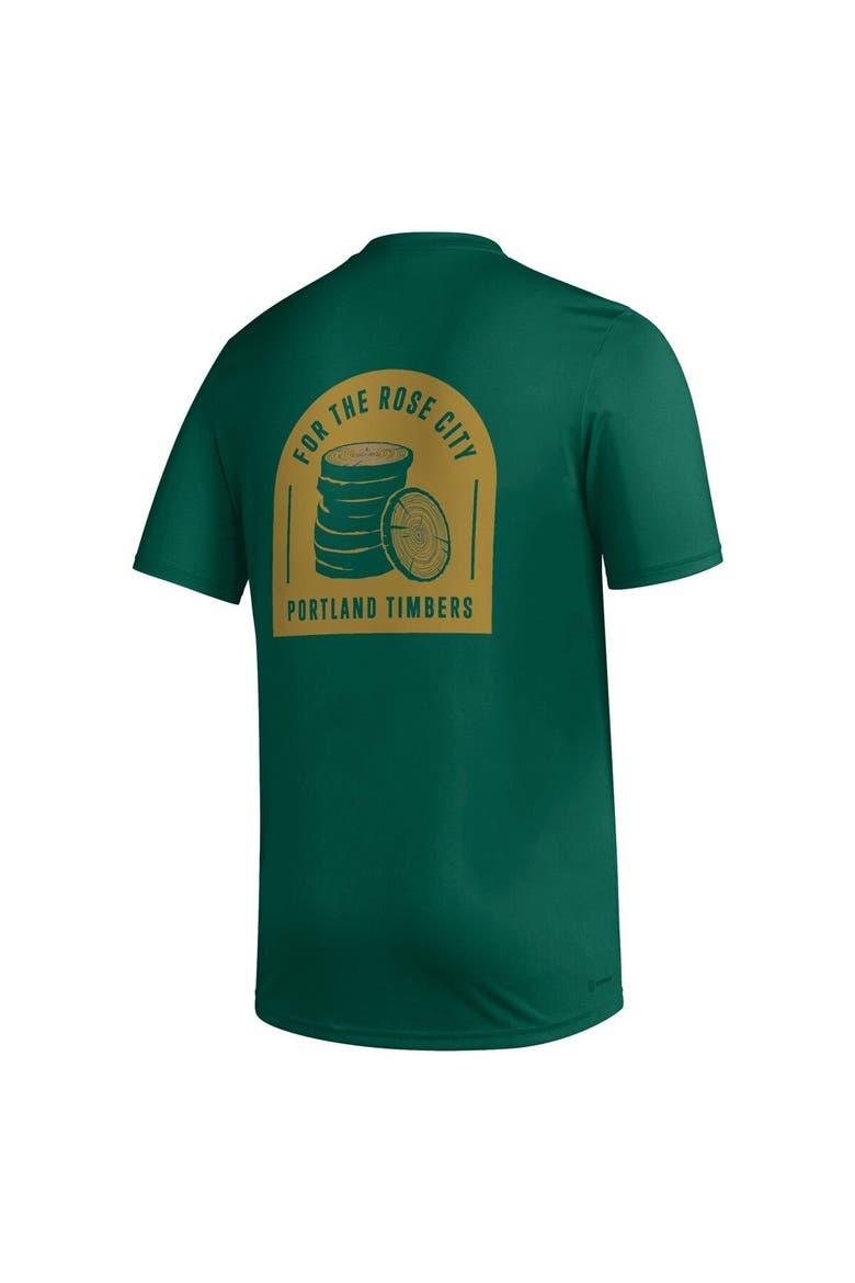 Men's adidas Green Portland Timbers Team Jersey Hook AEROREADY T-Shirt, Alternate, color, Green