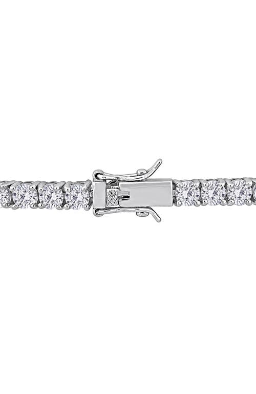 Delmar Lab Grown Ruby & White Sapphire Love Tennis Bracelet In Red