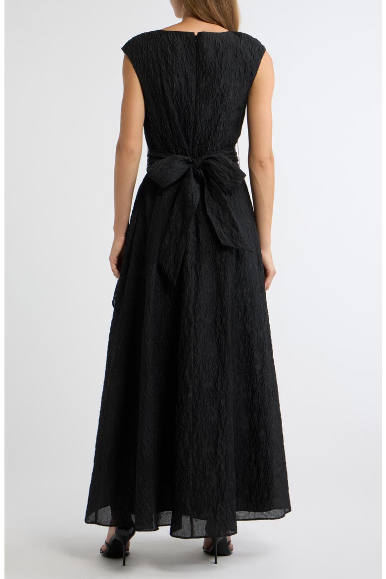 Crinkle Taffeta Gown, Alternate, color, BLACK