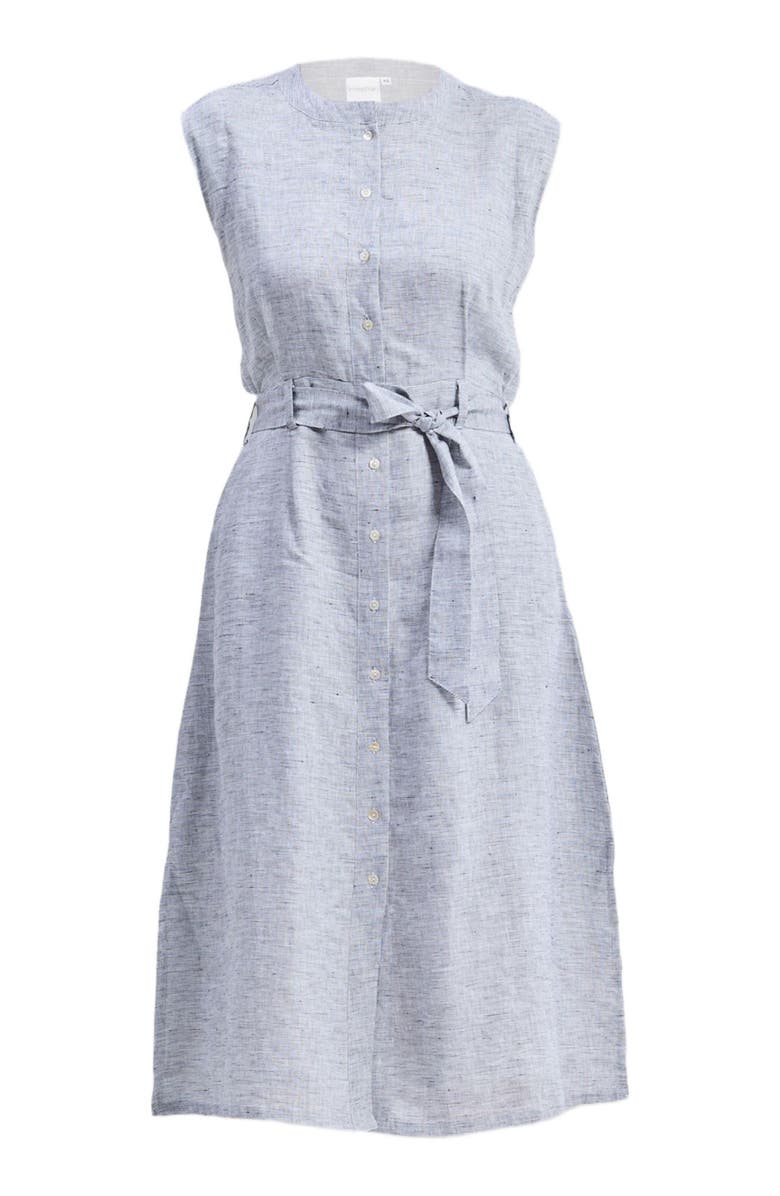 Reistor Back Cut Out Linen Dress, Alternate, color, Pin Striped Linen