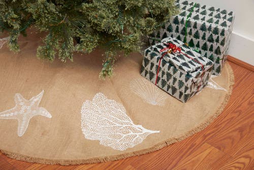 C & F Home C&f Home Sandy Coast Tree Skirt In Brown