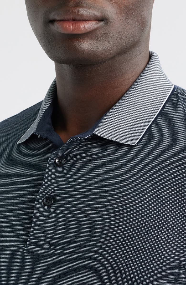 BOSS Pitton Slim Fit Mercerized Cotton Polo, Alternate, color, Dark Blue