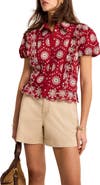 MINT VELVET Eyelet Embroidered Puff Sleeve Blouse