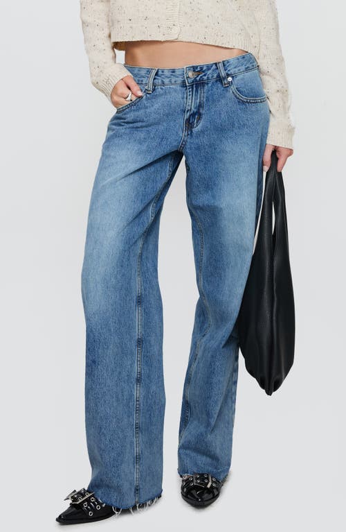 Princess Polly Sabryna Low Rise Wide Leg Jeans In Blue