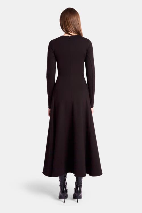 Kate Barton Double Pinch A-line Jersey Dress With Brooches In Multi