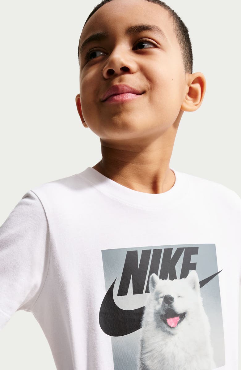 Nike Kids' Dog Swoosh Graphic T-Shirt, Alternate, color, White