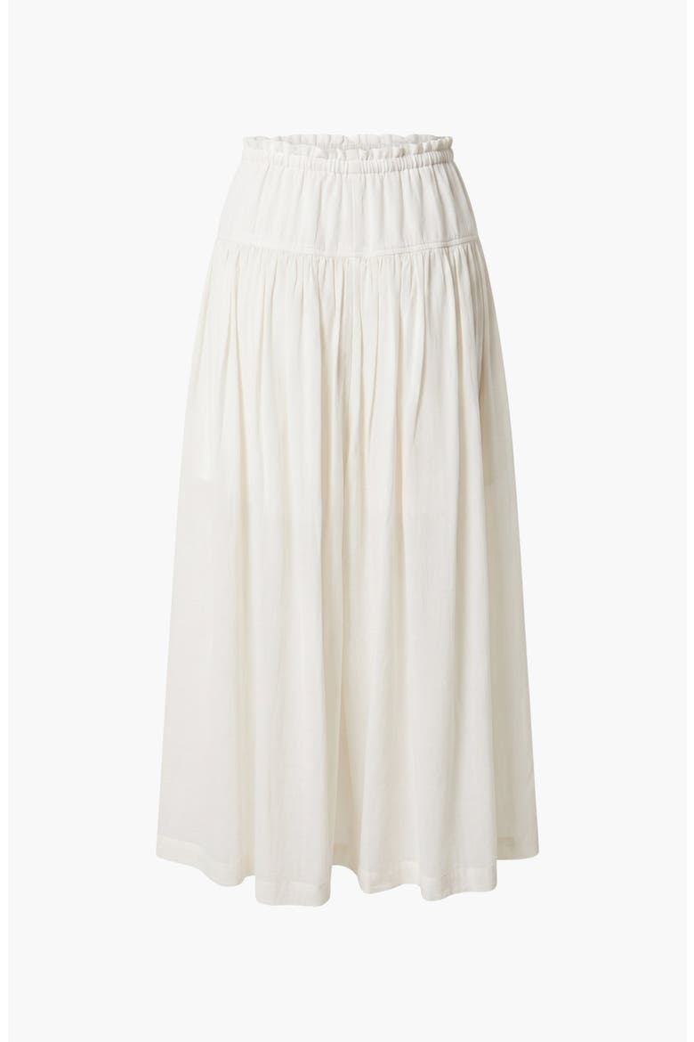 Paperbag Waist Wide Leg Pants with Drawstring and Gathered Yoke, Alternate, color, Beige
