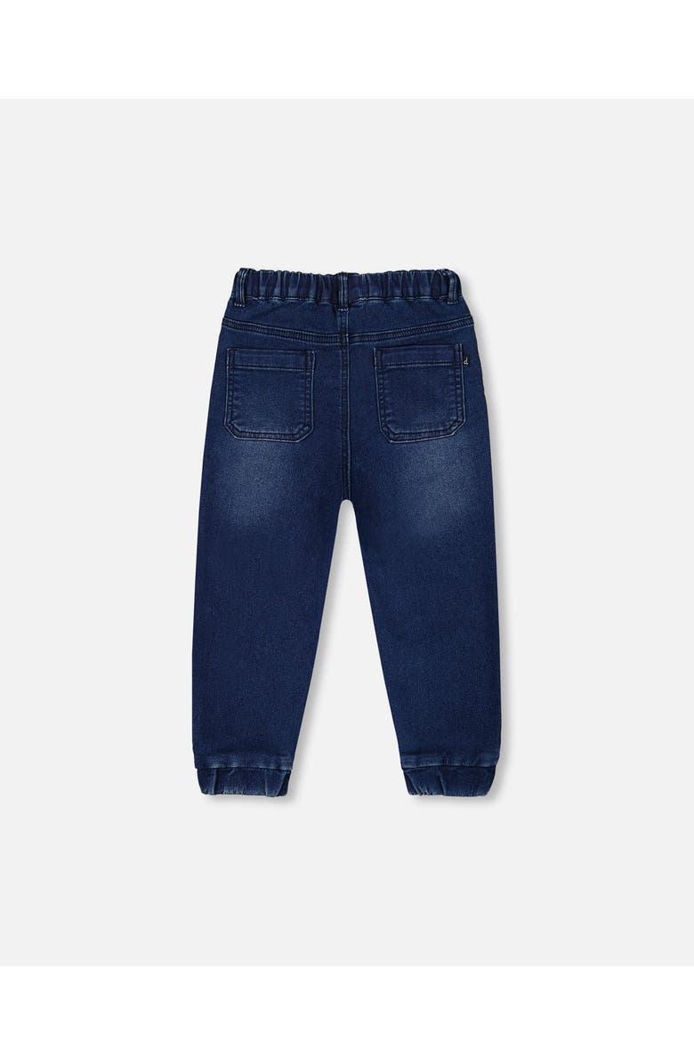 Deux par Deux Baby Boy's French Terry Denim Jogger Pant Dark Denim Blue, Alternate, color, 