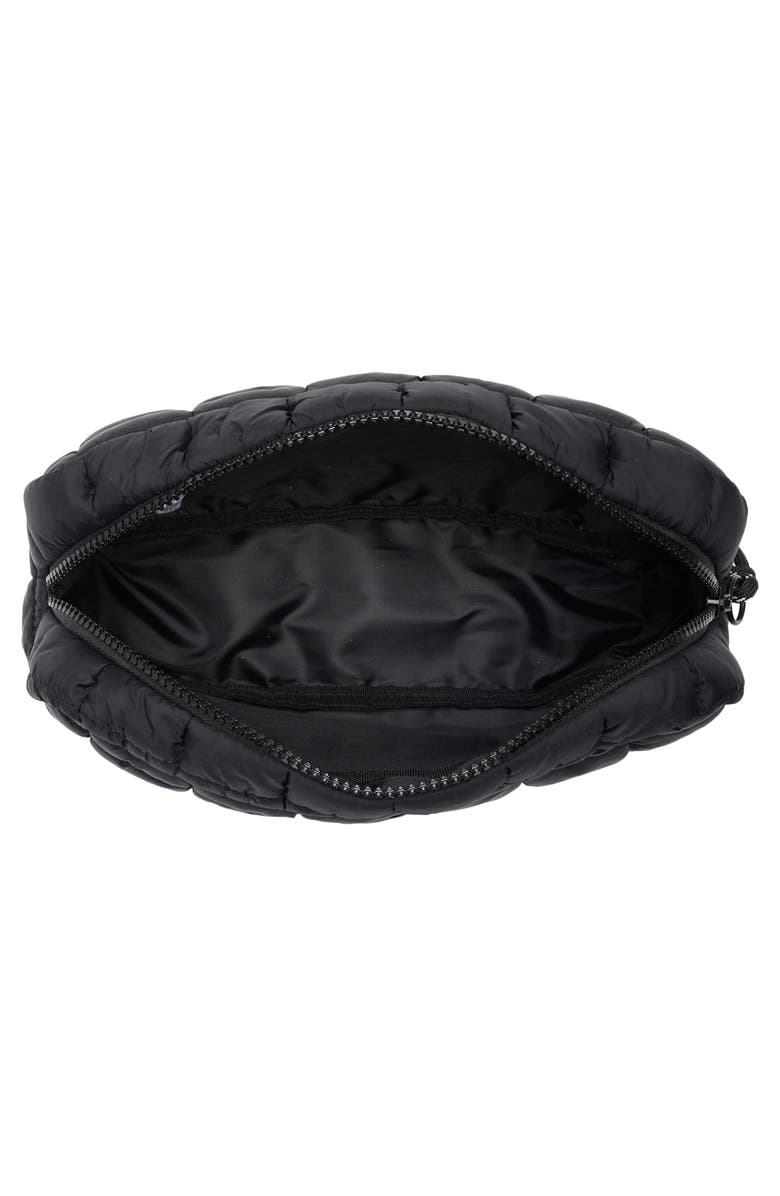 URBAN EXPRESSIONS HANDBAGS Quilted Nylon Cosmetic Pouch, Alternate, color, Black