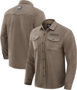 Darius Rucker Collection by Fanatics Men's Darius Rucker Collection by Fanatics Tan Philadelphia Eagles Polar Fleece Cozy Button-Up Shirt