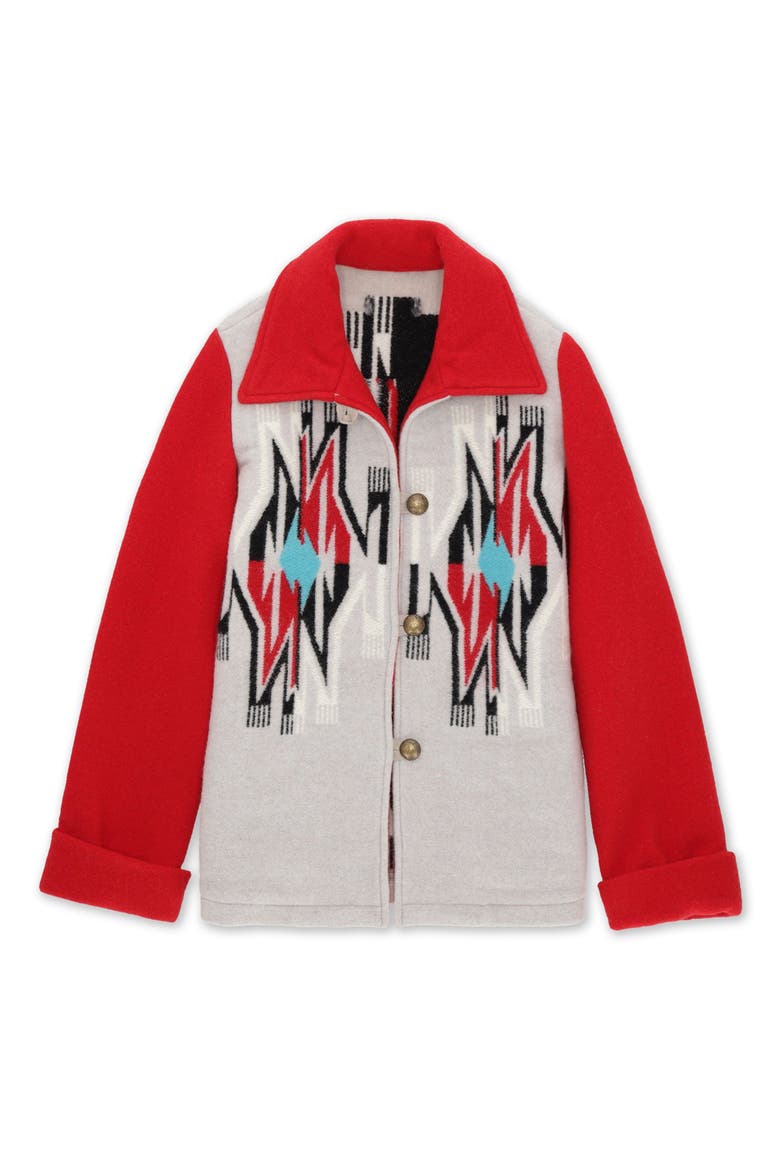 Fearce Navajo Wool Blend Jacket, Main, color, NAVAJO RED