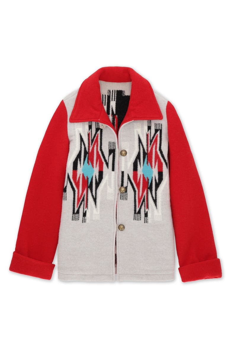 Fortela Fearce Navajo Wool Blend Jacket, Main, color, Navajo Red