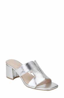 Bandolino Merring Block Heel Metallic Sandal