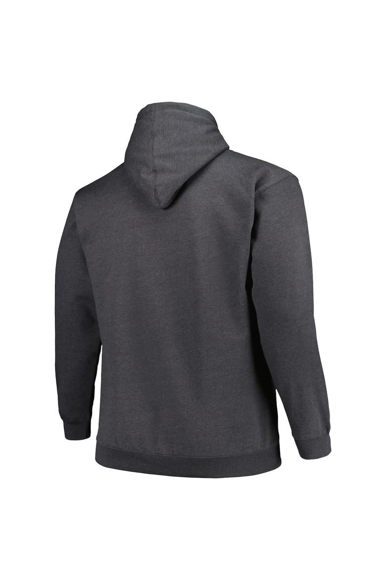 Men's Fanatics Branded Heather Charcoal Tampa Bay Buccaneers Big & Tall Pullover Hoodie, Alternate, color, Heather Charcoal