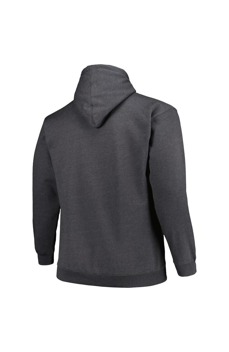 FANATICS Men's Fanatics Branded Heather Charcoal Tampa Bay Buccaneers Big & Tall Pullover Hoodie, Alternate, color, Heather Charcoal